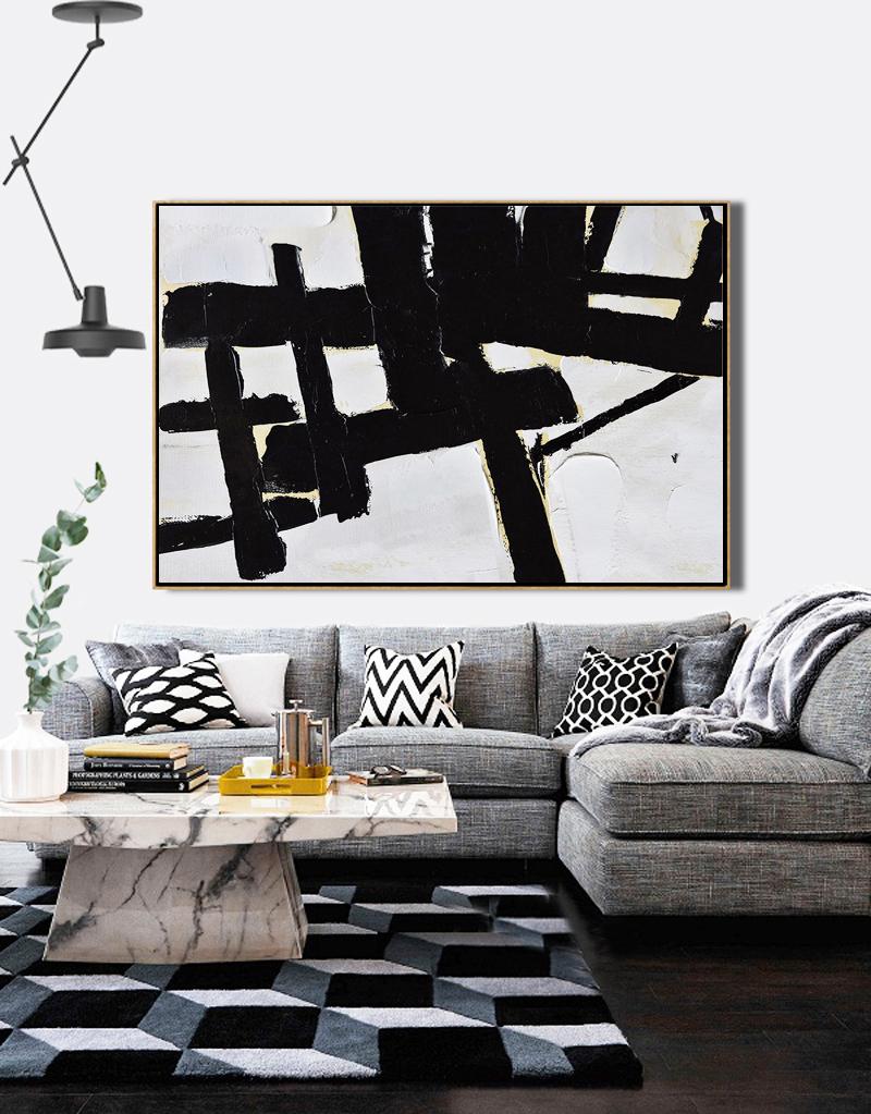 Horizontal Palette Knife Minimalist Art #C23Z - Click Image to Close